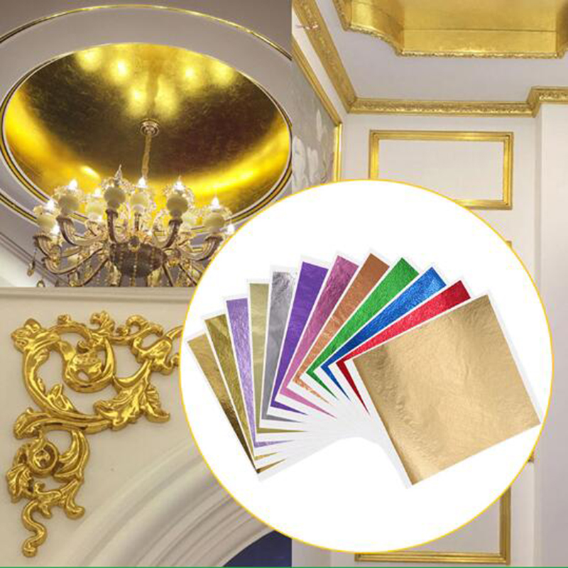 Art Craft Leaves - 1000ชิ้น/แพ็คสีฟ้าแผ่นทอง Glitter กระดาษ Art Crafts Gilding