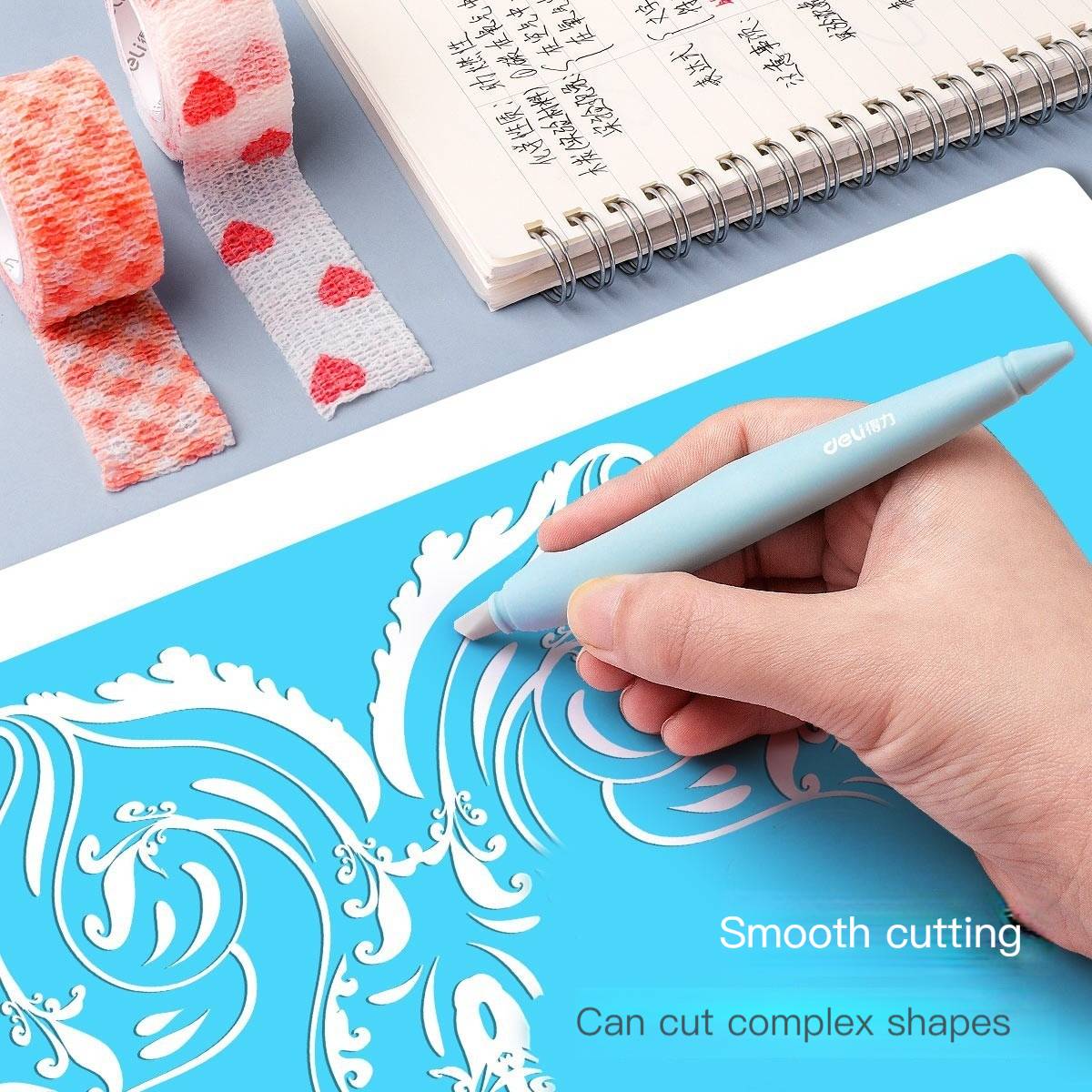 Art Craft Stationery - มีดเซรามิกอเนกประสงค์, มีดแกะสลักขนาดเล็กแบบยืดหดได้สำหรับตัดกระดาษ, งานศิลปะ DIY และการใช้งานเครื่องเขียนในชีวิตประจำวัน