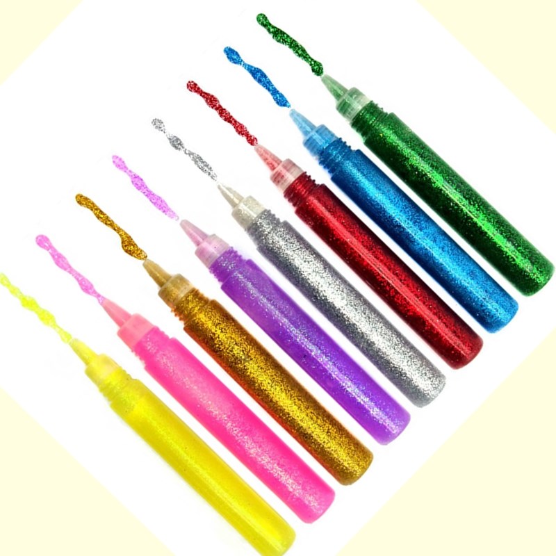 Art Craft Stationery - 1Pc สี Glitter ผงกาว DIY กระดาษหัตถกรรมเครื่องเขียนนักเรียนเด็กภาพวาด