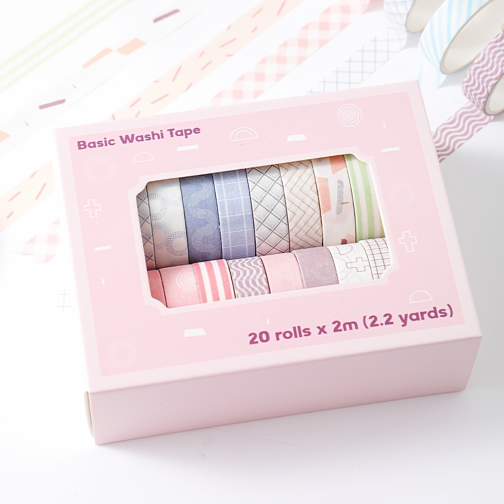 Art Craft Stationery - เทปมาการอง 20 ม้วน กว้าง 0.4 นิ้ว