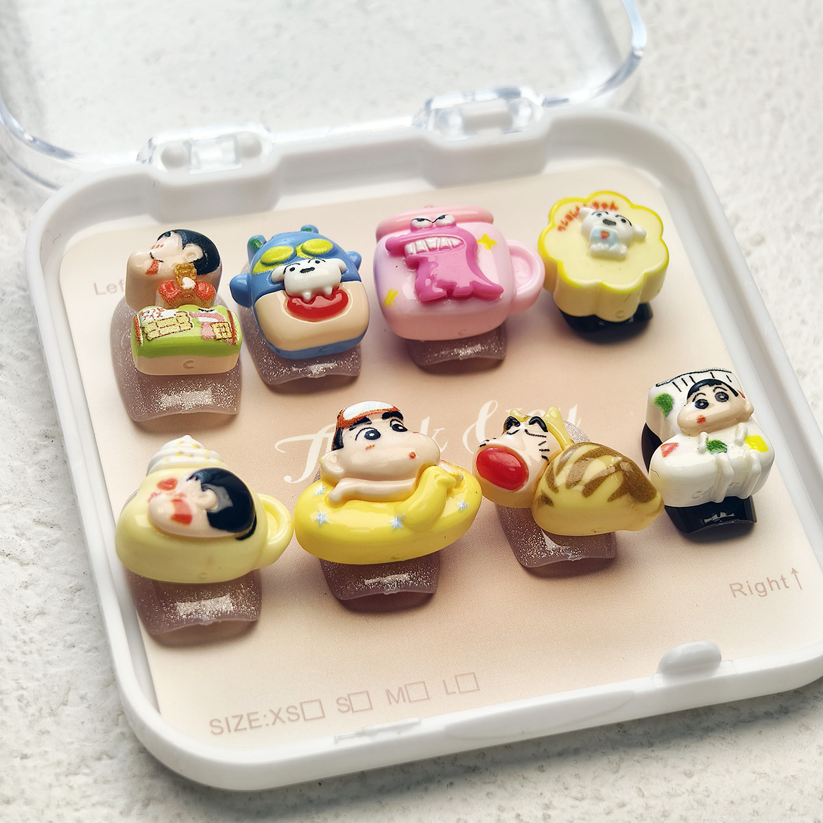 Tv Art And Craft - ชุดตกแต่งเล็บเรซิ่นลายชินจัง 20 ชิ้น รูปทรงแบน อะคริลิค สำหรับงาน
