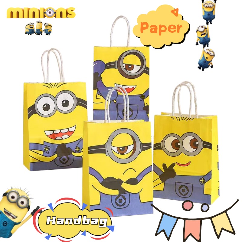 Origami Paper Set - 20 ชิ้น เดสปิคเบิล มี มินเนียนถุงของขวัญกระดาษสำหรับงานปาร์ตี้วันเกิด ถุงบรรจุภัณฑ์ของขวัญน่ารัก