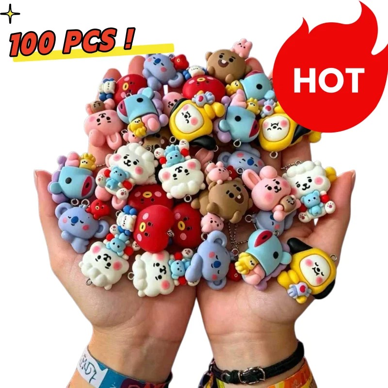 Art Craft Making - ชุด 7 ชิ้น BT21 ชาร์มการ์ตูนเรซิน อุปกรณ์