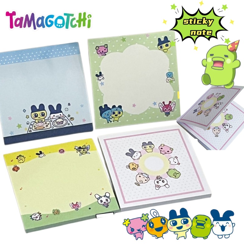 Origami Paper Set - 4 ชิ้น แทมาก็อตจิ มาเมทชิ เมเมทชิ สมุดโน้ตลายการ์ตูนน่ารัก