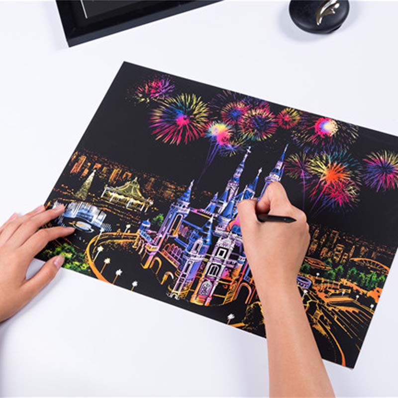 Art Craft Notebook - ใหม่ Creative Magic Scratch Art หัตถกรรม