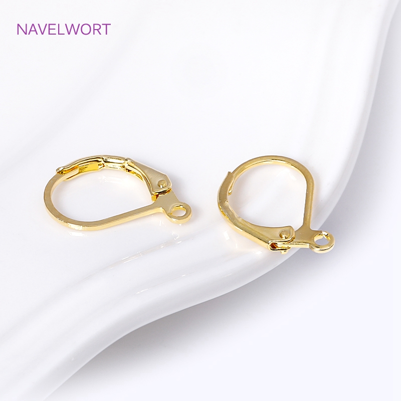 Art Craft Making - แฟชั่นภาษาฝรั่งเศสคําต่างหู LEVER-Back Earwires 18K Gold Plated