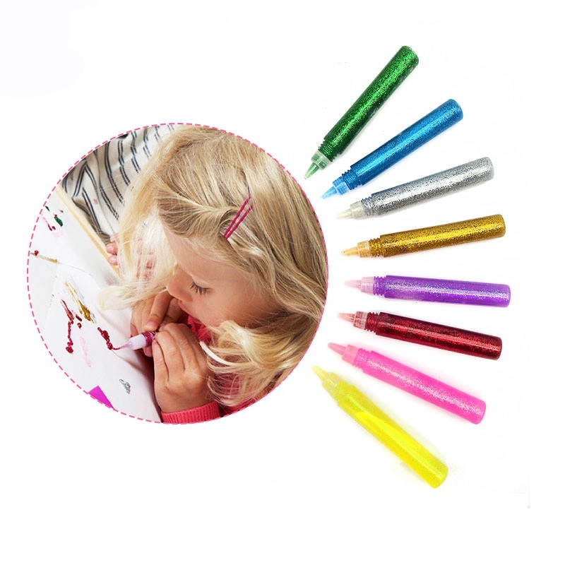 1Pc สี Glitter ผงกาว DIY กระดา - Art Craft Stationery บทวิจารณ์และราคา