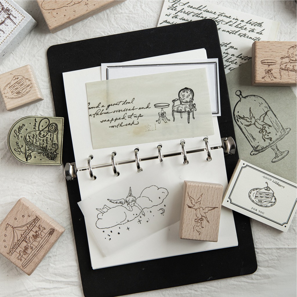 ตรายางลายการ์ตูนไม้สไตล์วินเทจ - Art Craft Notebook บทวิจารณ์และราคา