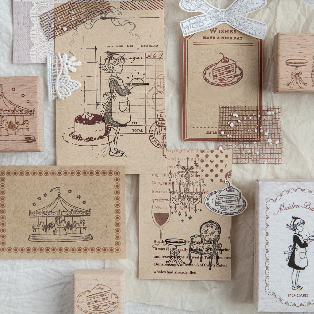 ตรายางลายการ์ตูนไม้สไตล์วินเทจ - Art Craft Notebook บทวิจารณ์และราคา