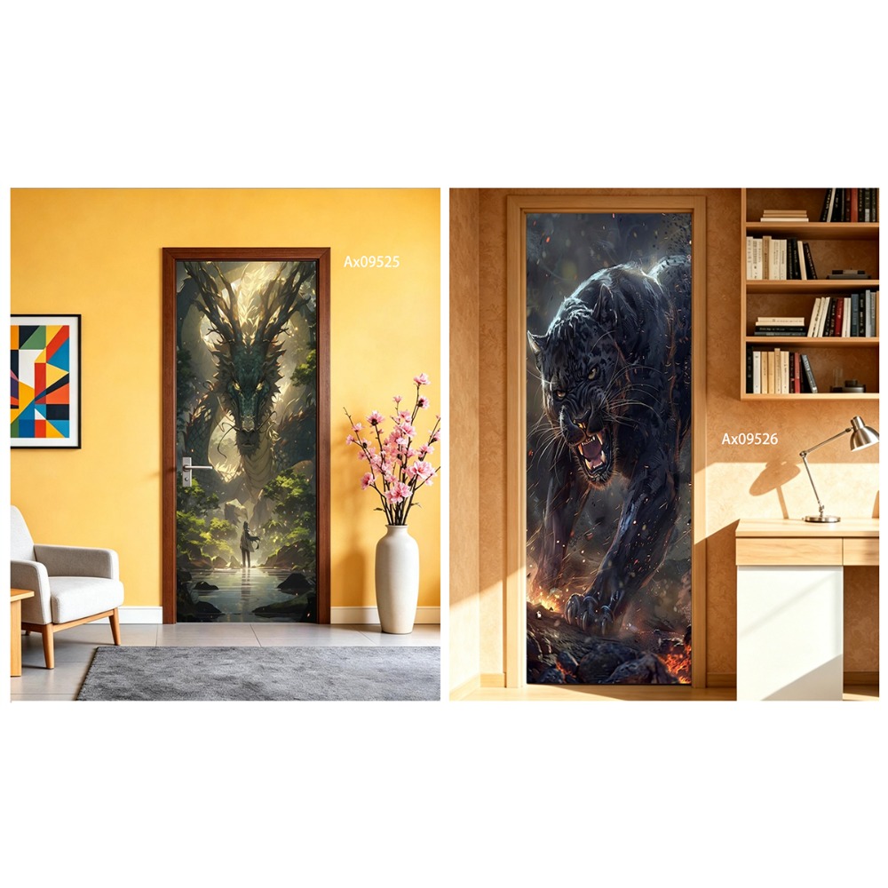 สติ๊กเกอร์ติดประตูลายมังกรแฟนต - Art Craft Door บทวิจารณ์และราคา
