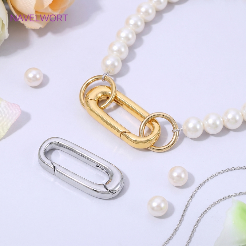 ตัวล็อคแบบสปริงรูปวงรีชุบทอง 1 - Art Craft Making บทวิจารณ์และราคา