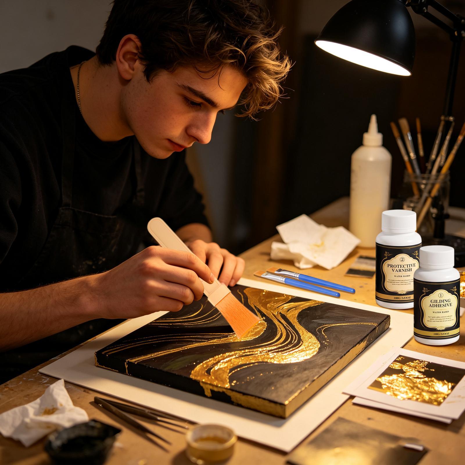 กาวติดทองคำชนิดน้ำ ติดทนนาน สำ - Art Craft Leaves บทวิจารณ์และราคา