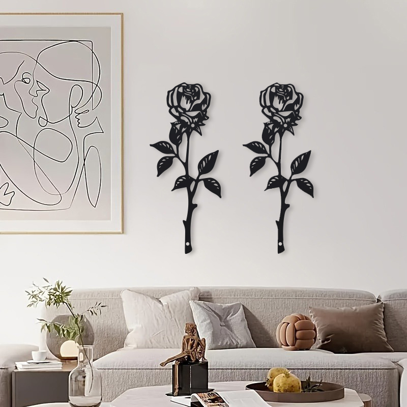 งานศิลปะตกแต่งผนังรูปดอกกุหลาบ - Art Craft Door บทวิจารณ์และราคา