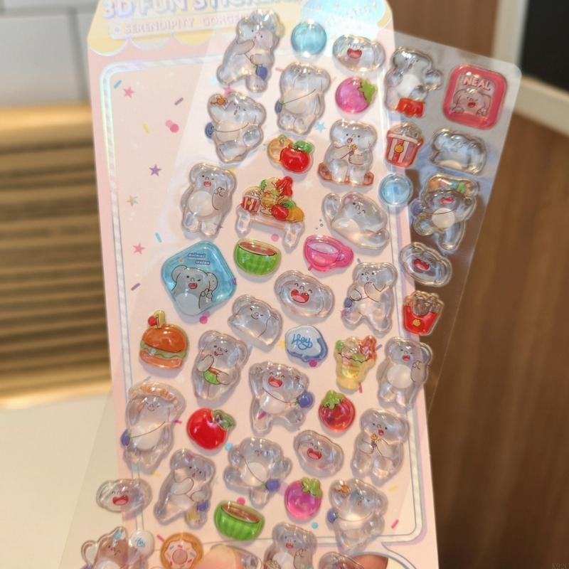 นูนสติกเกอร์สัตว์การ์ตูน PVC เ - Art Craft Notebook บทวิจารณ์และราคา