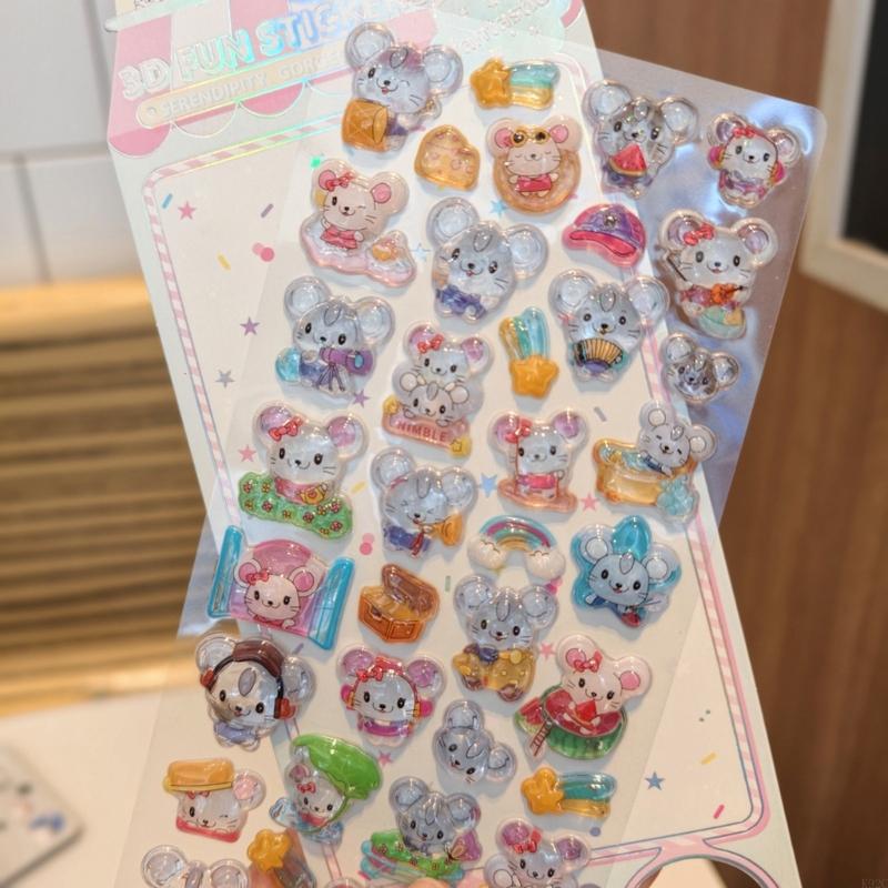 นูนสติกเกอร์สัตว์การ์ตูน PVC เ - Art Craft Notebook บทวิจารณ์และราคา