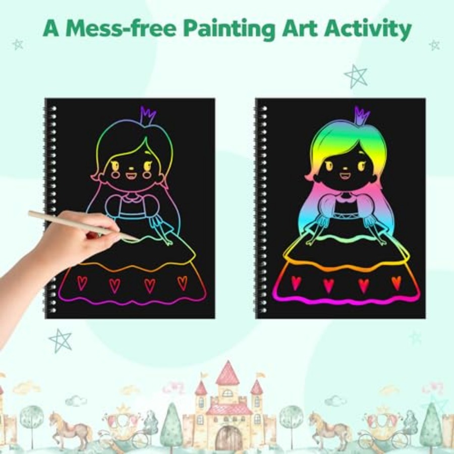 สมุดโน้ตกระดาษขูดลายสายรุ้ง 2  - Art Craft Notebook บทวิจารณ์และราคา